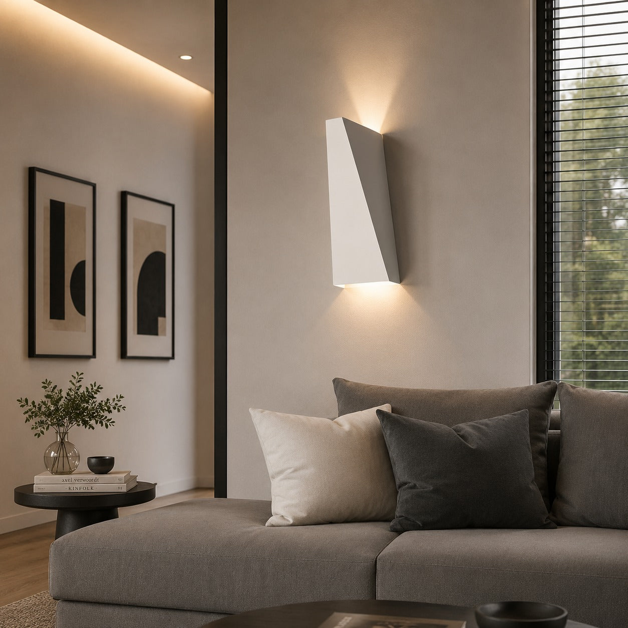 Moderne LED-Wandleuchte mit Up- und Downlight, Aluminium, 10 W, dimmbar, für den Innenbereich | ribuella