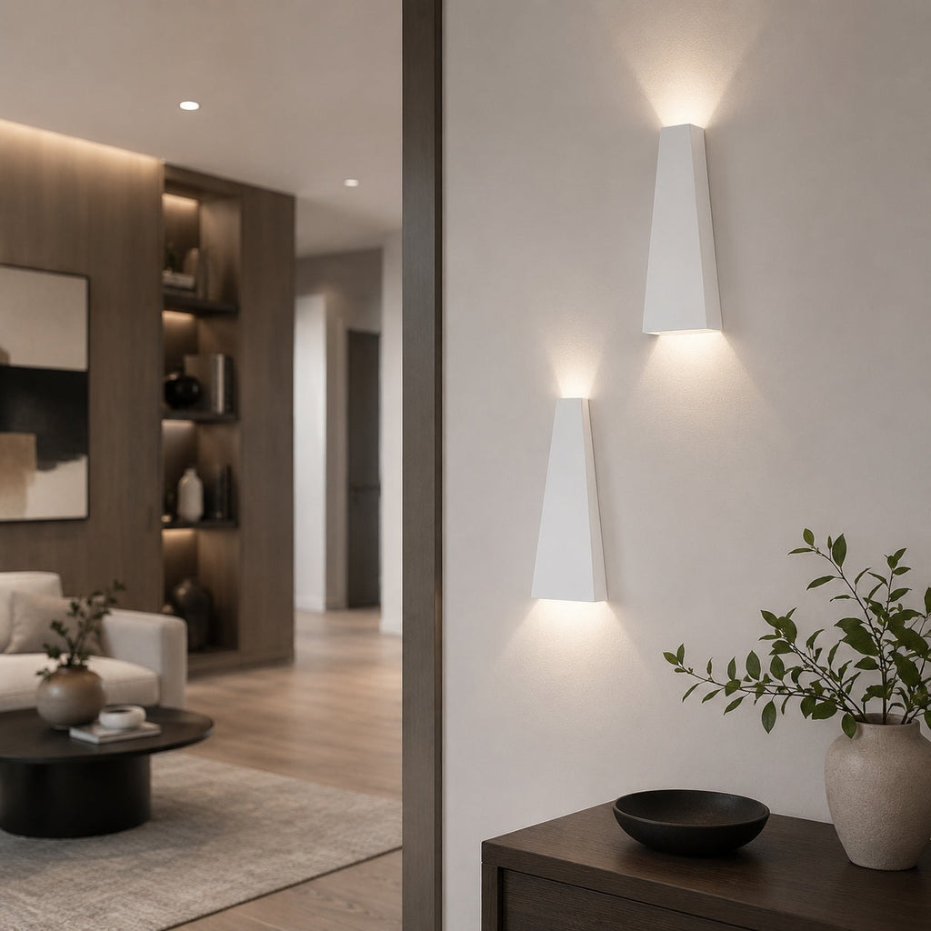 Moderne LED-Wandleuchte mit Up- und Downlight, Aluminium, 10 W, dimmbar, für den Innenbereich | ribuella