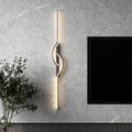 Moderne lineare Wandleuchte zur Wandmontage, schwarzes Aluminium, LED-Licht mit dimmbarem Silikonschirm | ribuella