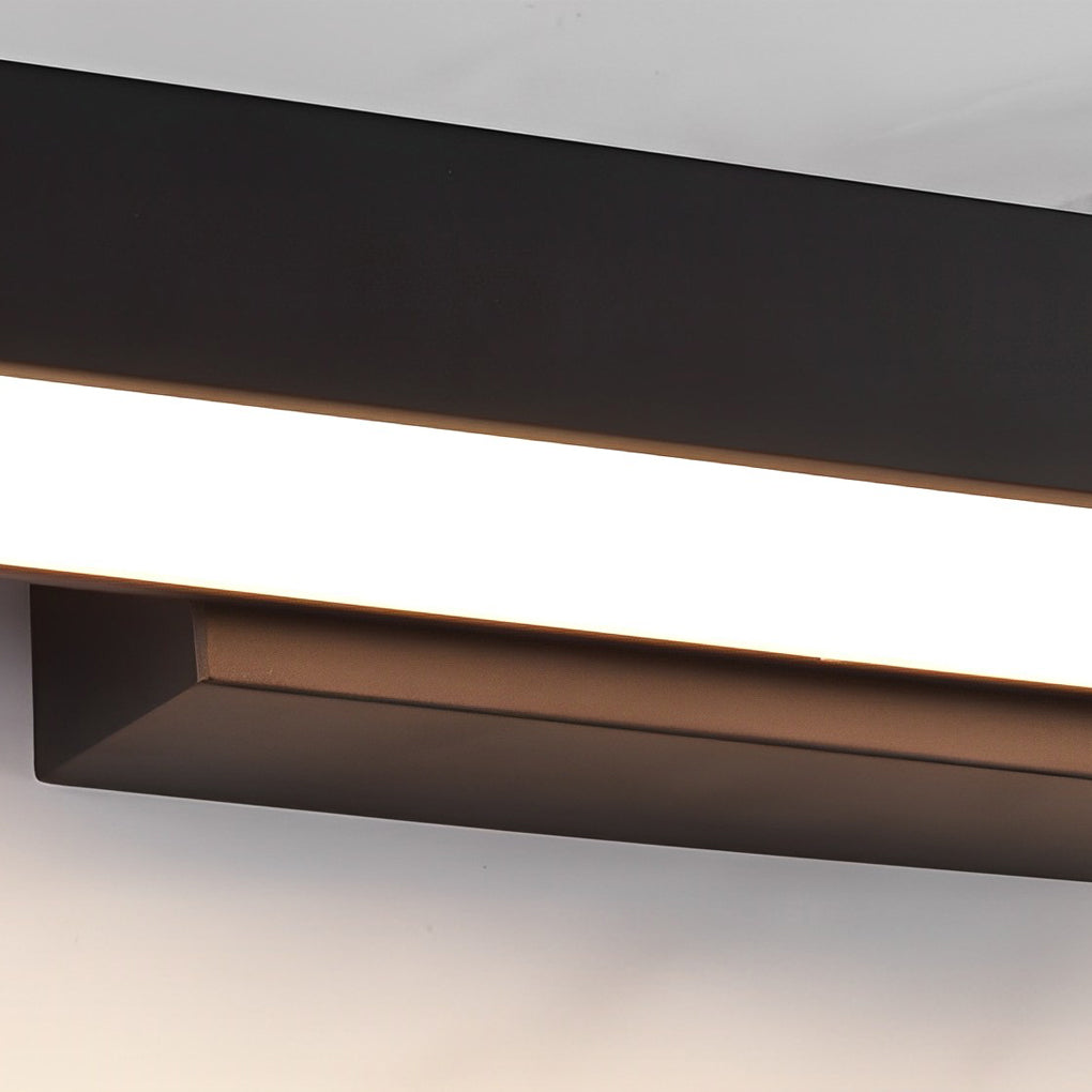 Moderne Außenwandleuchte mit LED-Bewegungsmelder, wandmontiert, schwarz, aus Edelstahl, rechteckig, 4000 K, IP65 | ribuella