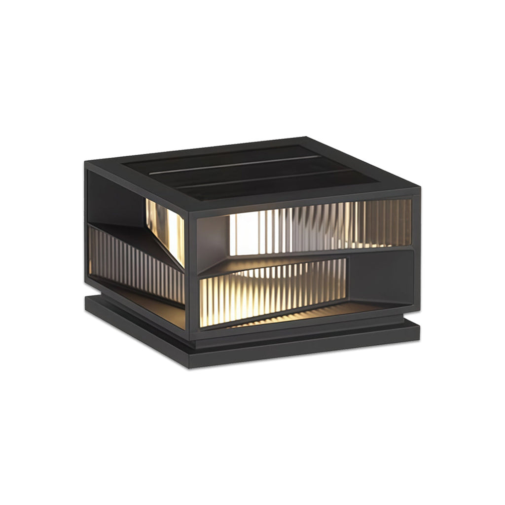 Modern Solar Garden Lights Wall Mounted Stainless Steel LED Waterproof Adjustable Height | ribuella