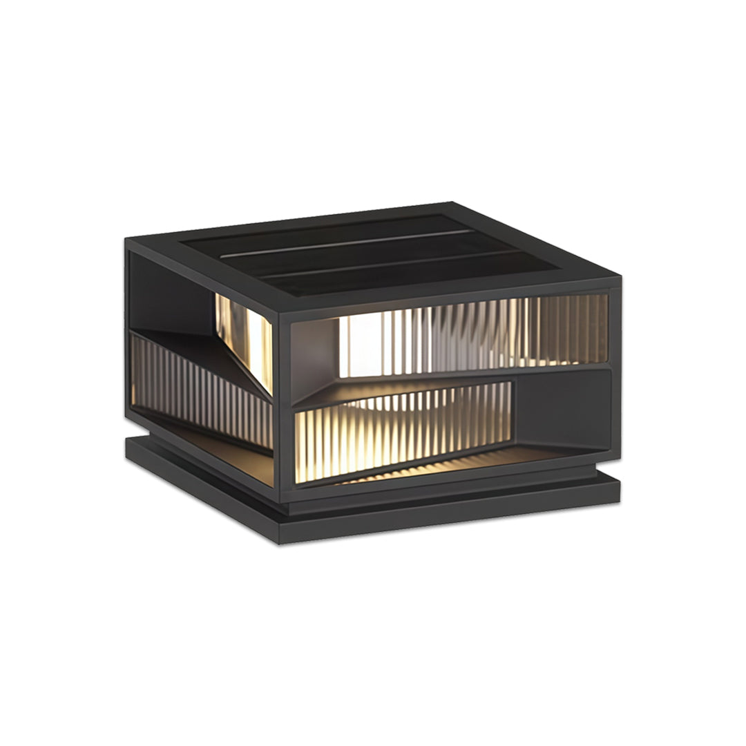 Modern Solar Garden Lights Wall Mounted Stainless Steel LED Waterproof Adjustable Height | ribuella