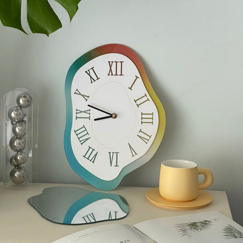 Stylish Silent Wall Clock with Unique Acrylic Design | ribuella
