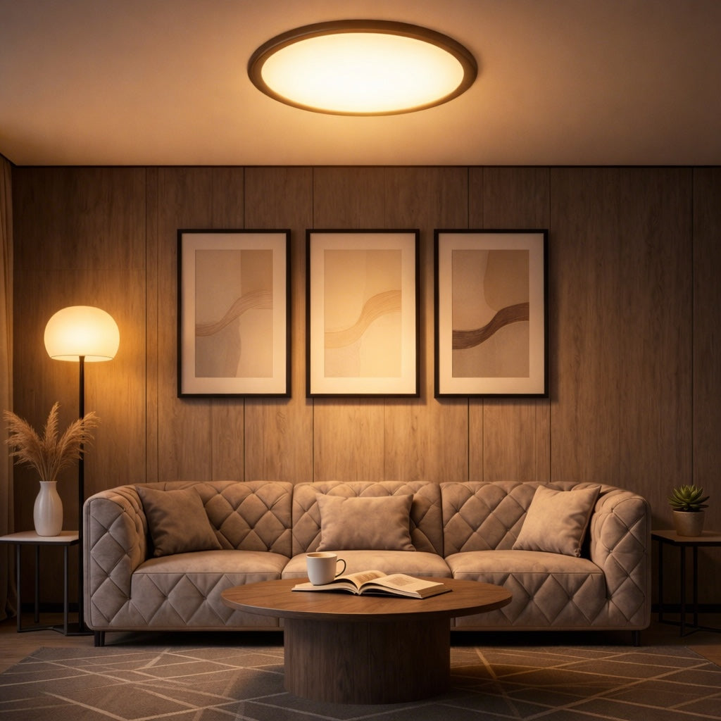 Moderne runde LED-Deckenleuchte zur Aufputzmontage aus Aluminium und Acryl, dimmbar, 72 W, 3430 LM | ribuella