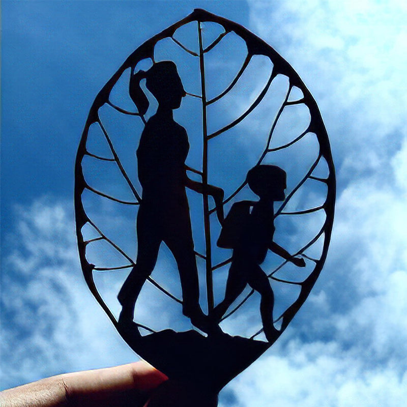 Sculpture symbolique de feuille pour la fête des Mères - souvenir unique et sentimental