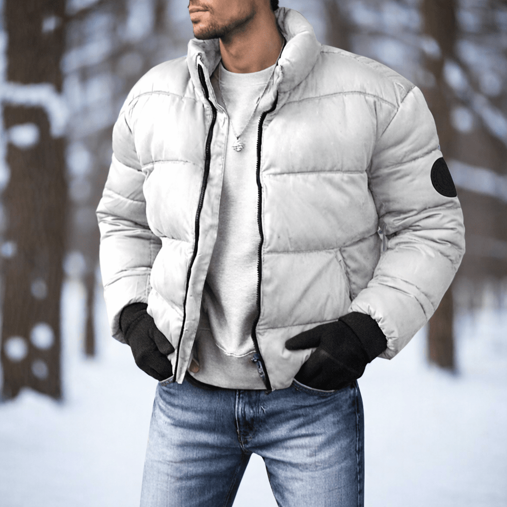 Arcticvale Men's Slim Quilted Down Jacket, Lightweight Insulation