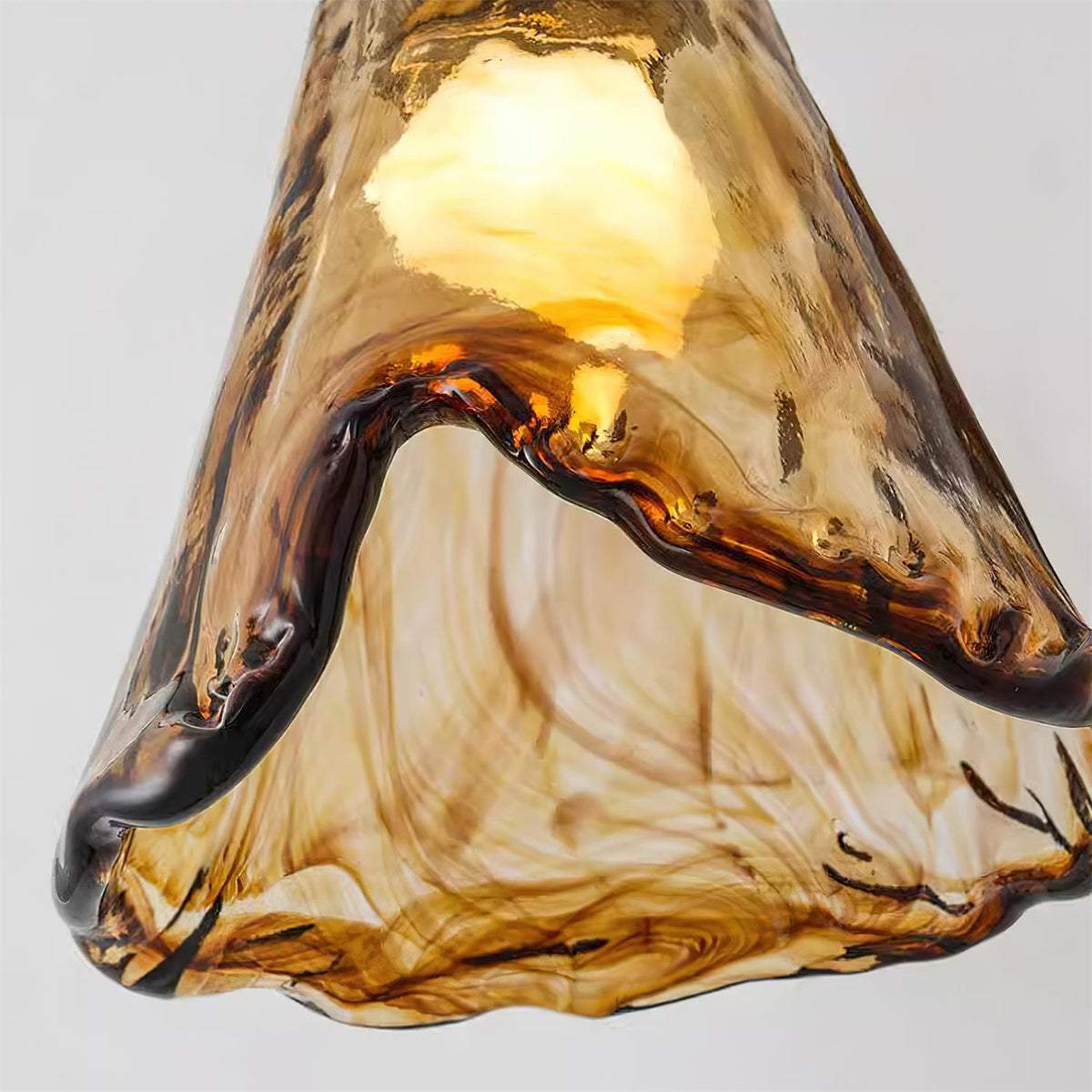 Velimo Amber Glass Flush Mount Light For Wall Or Ceiling Mounting