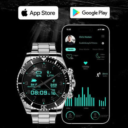 Titanium Edge Tactical Smartwatch with Health & GPS Features | ribuella