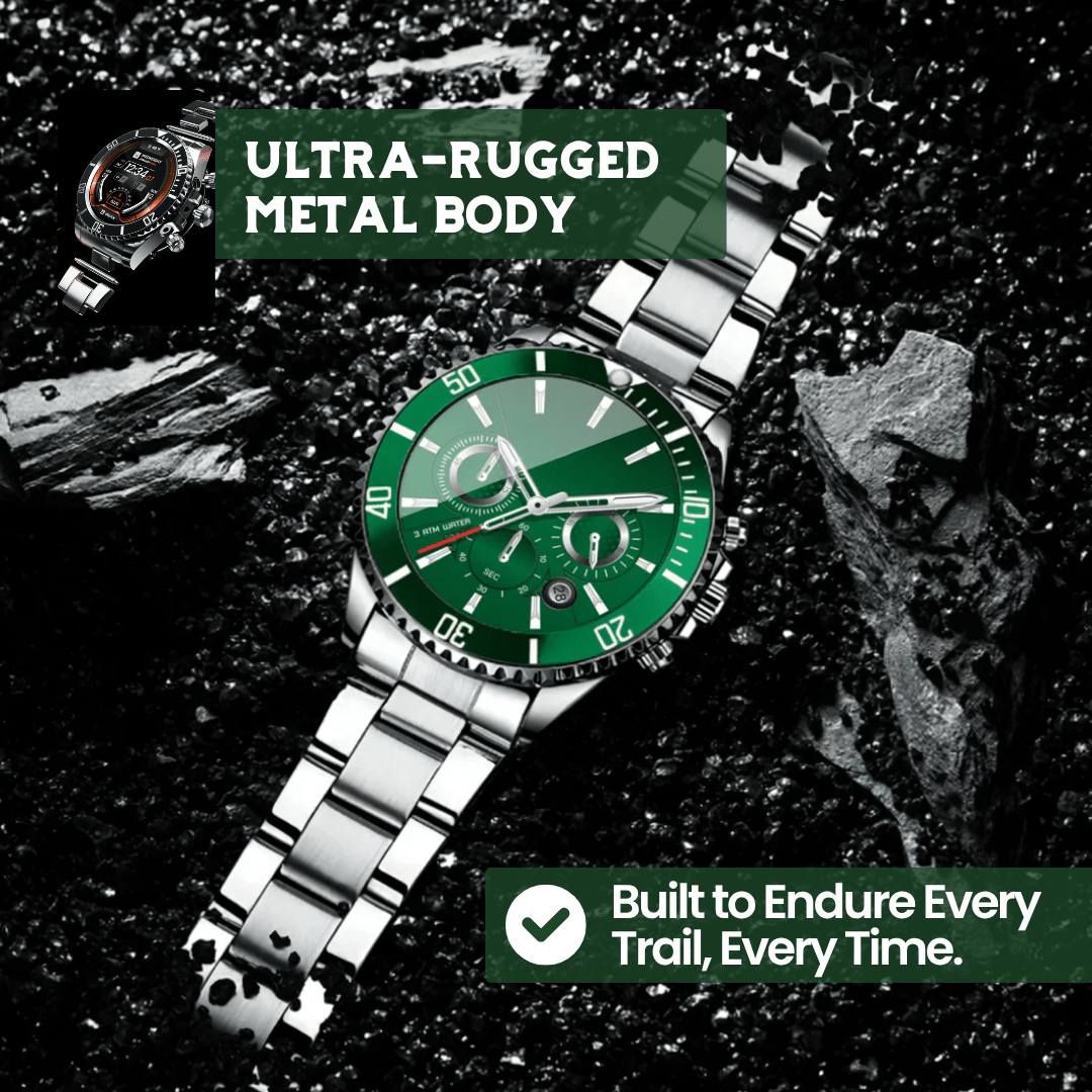 Titanium Edge Tactical Smartwatch with Health & GPS Features | ribuella