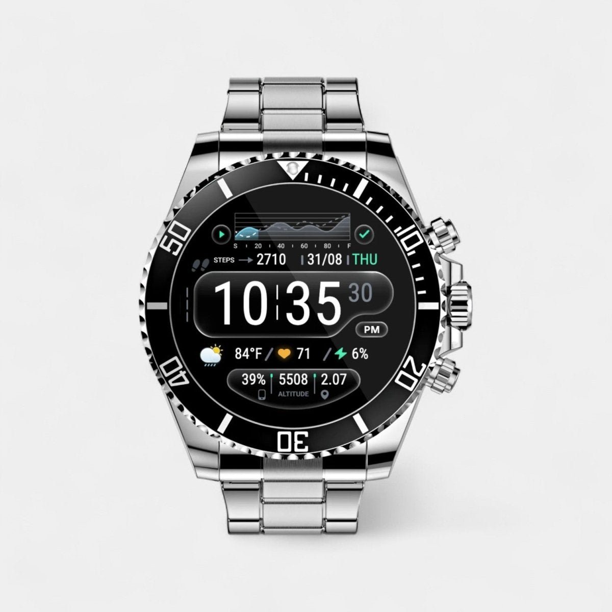 Titanium Edge Tactical Smartwatch with Health & GPS Features | ribuella
