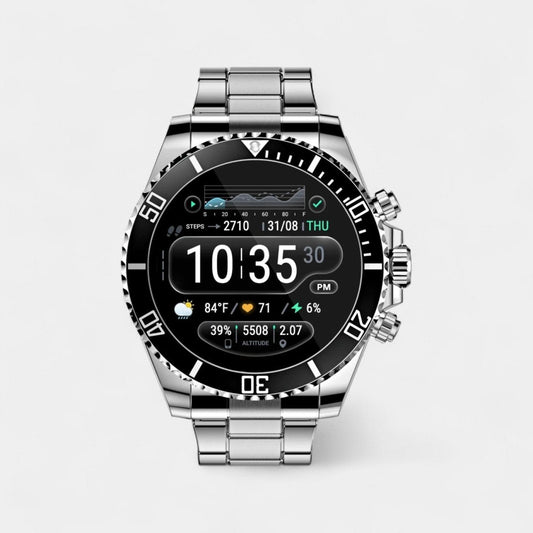 Titanium Edge Tactical Smartwatch with Health & GPS Features | ribuella