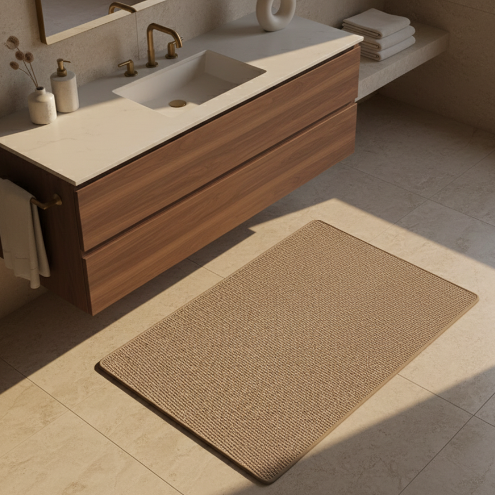 Ultra-Absorbent Non-Slip Bath Mat with Rubber Base | ribuella