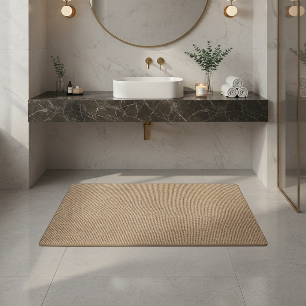 Ultra-Absorbent Non-Slip Bath Mat with Rubber Base | ribuella