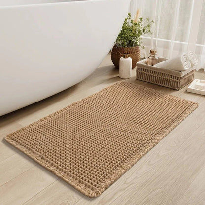Textured Water-Absorbent Bath Mat with Non-Slip Base | ribuella