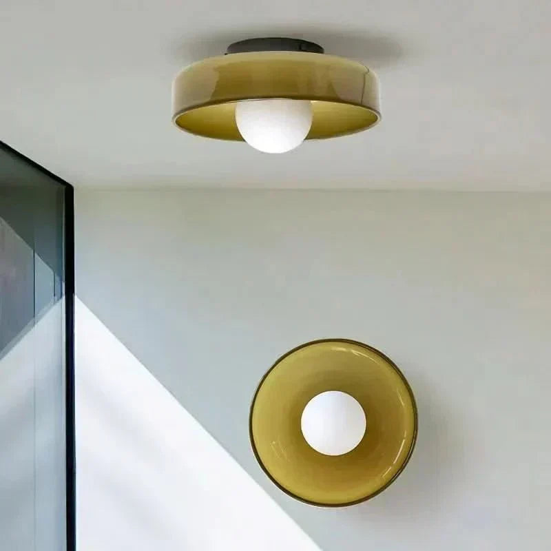 NovaGlass Nordic Ceiling Lamp — Clear Glass Shade, Minimalist Style