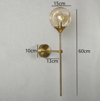 Lysara skandinavisk modern vägglampa i glas