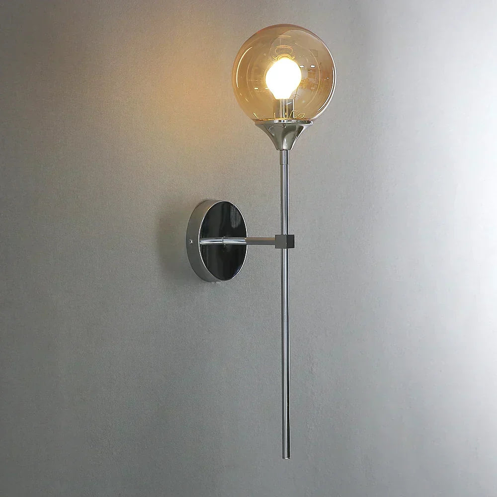 Lysara skandinavisk modern vägglampa i glas