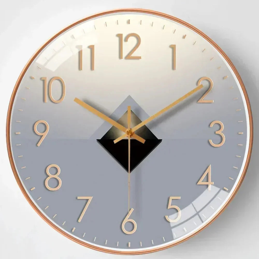 Orologio da parete minimalista silenzioso, segnatempo discreto, design dalle linee pulite