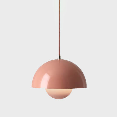 Nordycka lampa wisząca w kształcie kopuły - minimalistyczna półokrągła oprawa sufitowa