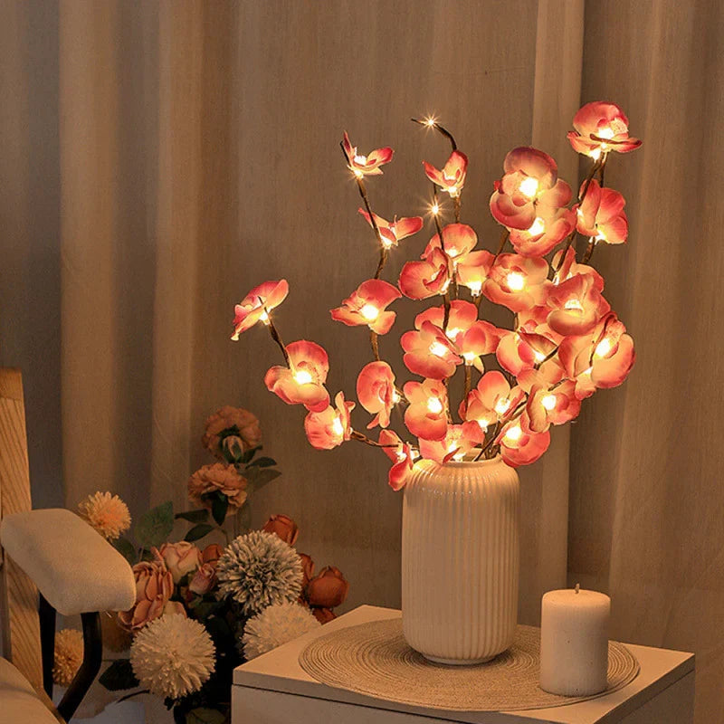 Battery Powered LED Fairy Light Branch Flexible Stems Warm Glow