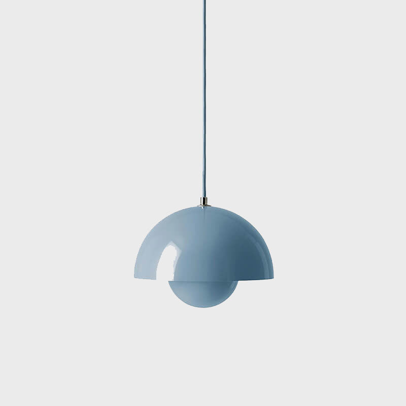 Nordycka lampa wisząca w kształcie kopuły - minimalistyczna półokrągła oprawa sufitowa