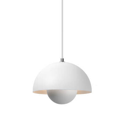 Nordycka lampa wisząca w kształcie kopuły - minimalistyczna półokrągła oprawa sufitowa
