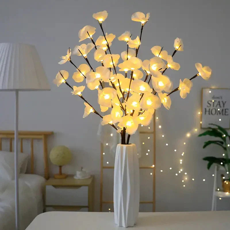 Battery Powered LED Fairy Light Branch Flexible Stems Warm Glow