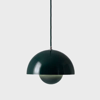 Nordycka lampa wisząca w kształcie kopuły - minimalistyczna półokrągła oprawa sufitowa