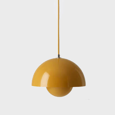 Nordycka lampa wisząca w kształcie kopuły - minimalistyczna półokrągła oprawa sufitowa