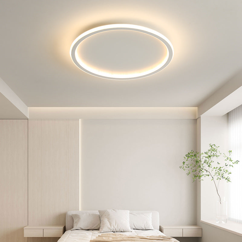 Scandinavian Halo Round Low Profile Ceiling Light Fixture