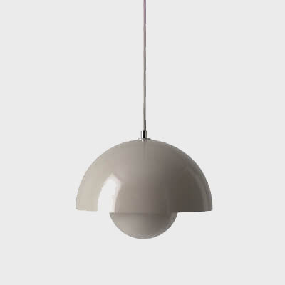 Nordycka lampa wisząca w kształcie kopuły - minimalistyczna półokrągła oprawa sufitowa