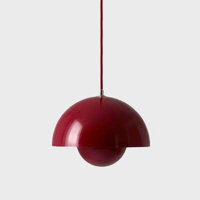 Nordycka lampa wisząca w kształcie kopuły - minimalistyczna półokrągła oprawa sufitowa