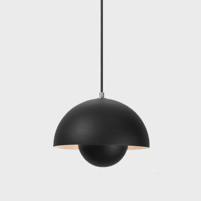 Nordycka lampa wisząca w kształcie kopuły - minimalistyczna półokrągła oprawa sufitowa
