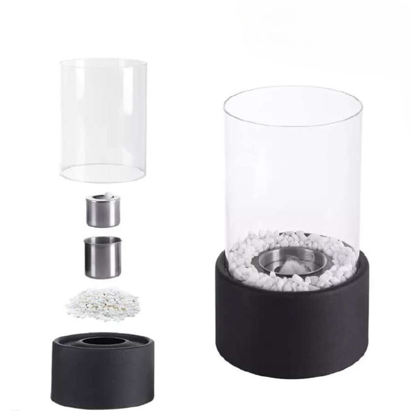 Everlasting Flame Oil Lamp — Elegant Glass Cylinder Exuding Classic Glow