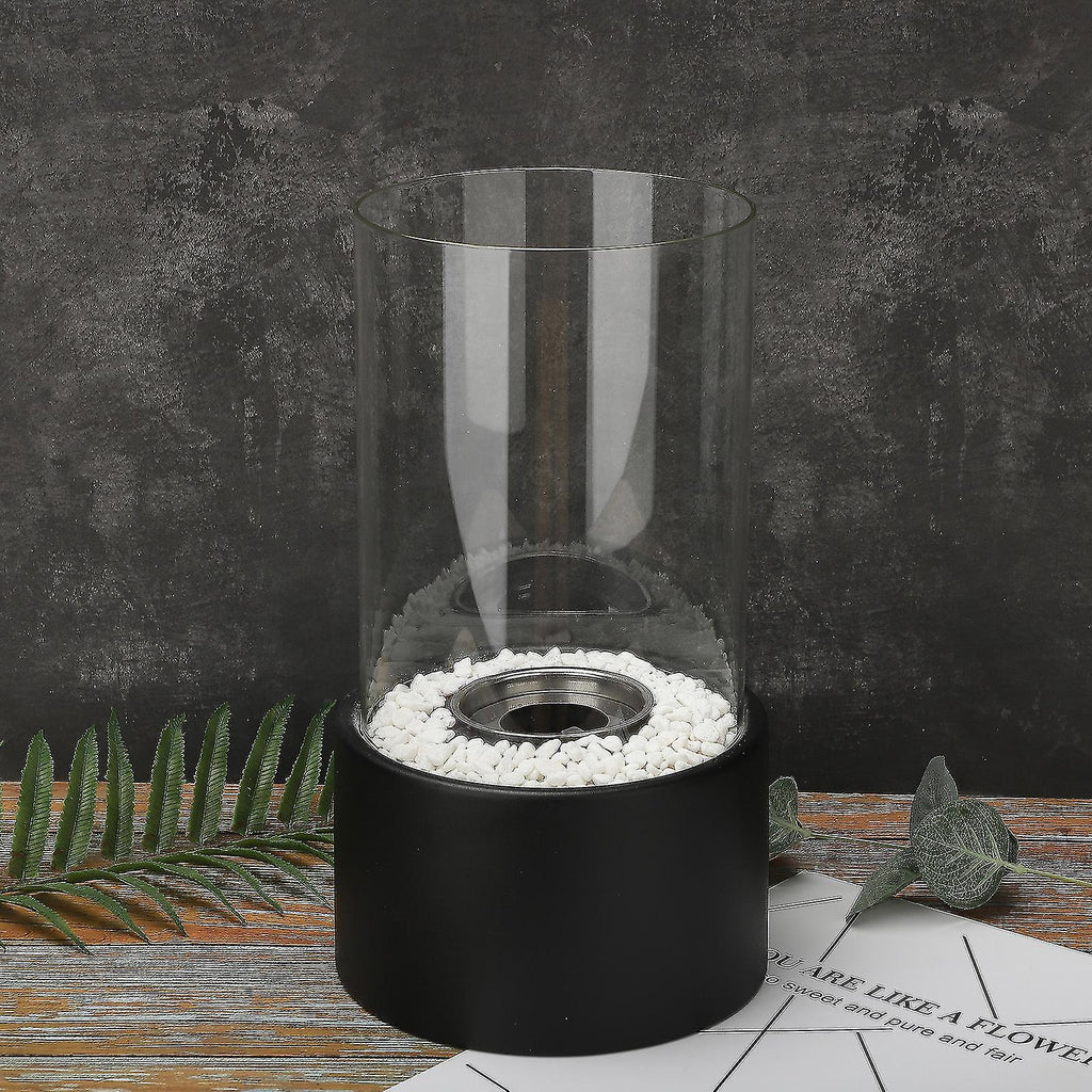 Everlasting Flame Oil Lamp — Elegant Glass Cylinder Exuding Classic Glow