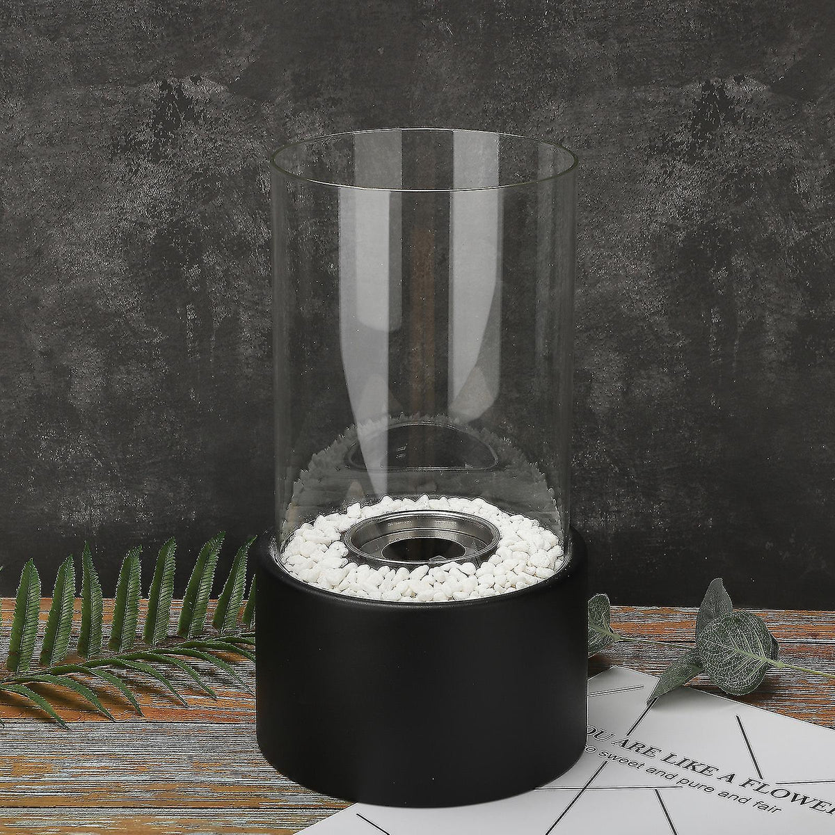 Everlasting Flame Oil Lamp — Elegant Glass Cylinder Exuding Classic Glow
