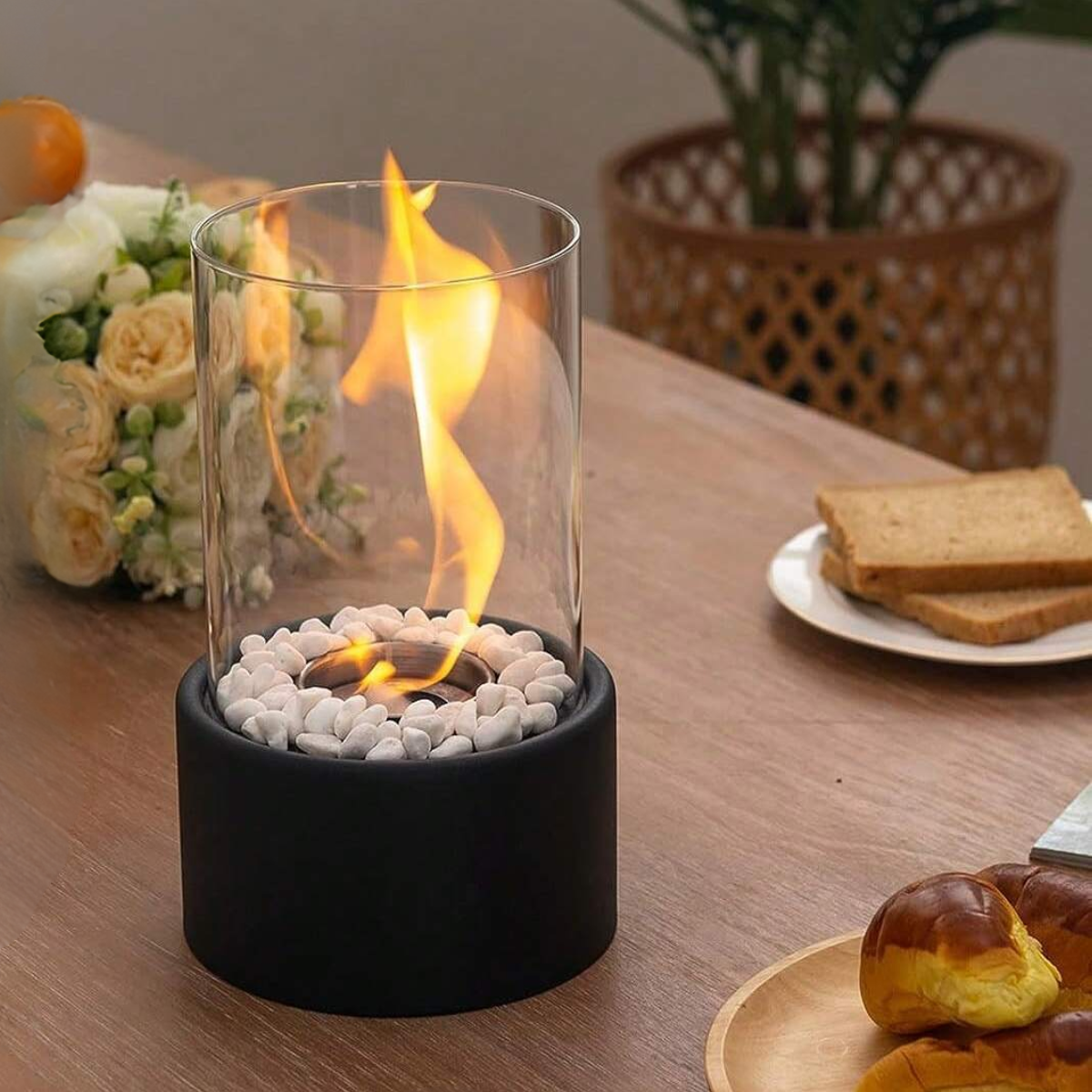 Everlasting Flame Oil Lamp — Elegant Glass Cylinder Exuding Classic Glow
