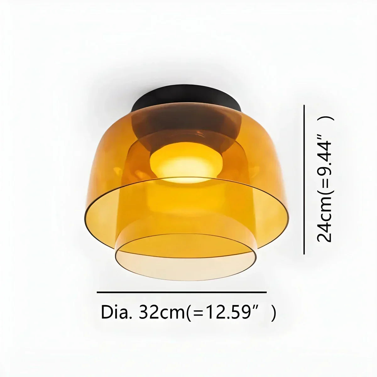Taklampe i farget glass til soverommet med beroligende, diffust lys