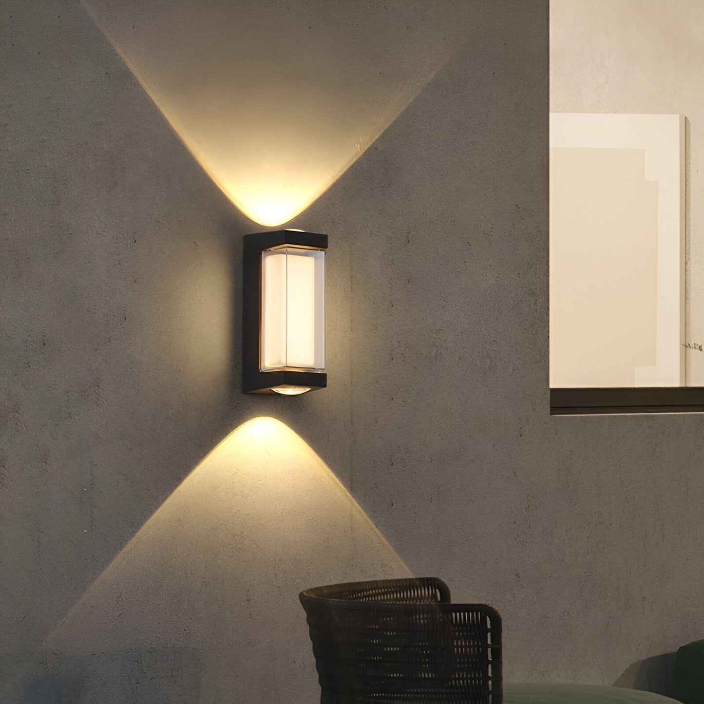 Stylish Dual-Glow Outdoor Wall Fixture with Weather Resistance | ribuella