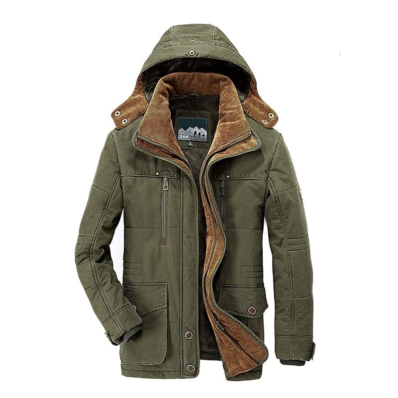 EcoLeaf Men's Insulated Winter Jacket — Rainproof Outerwear