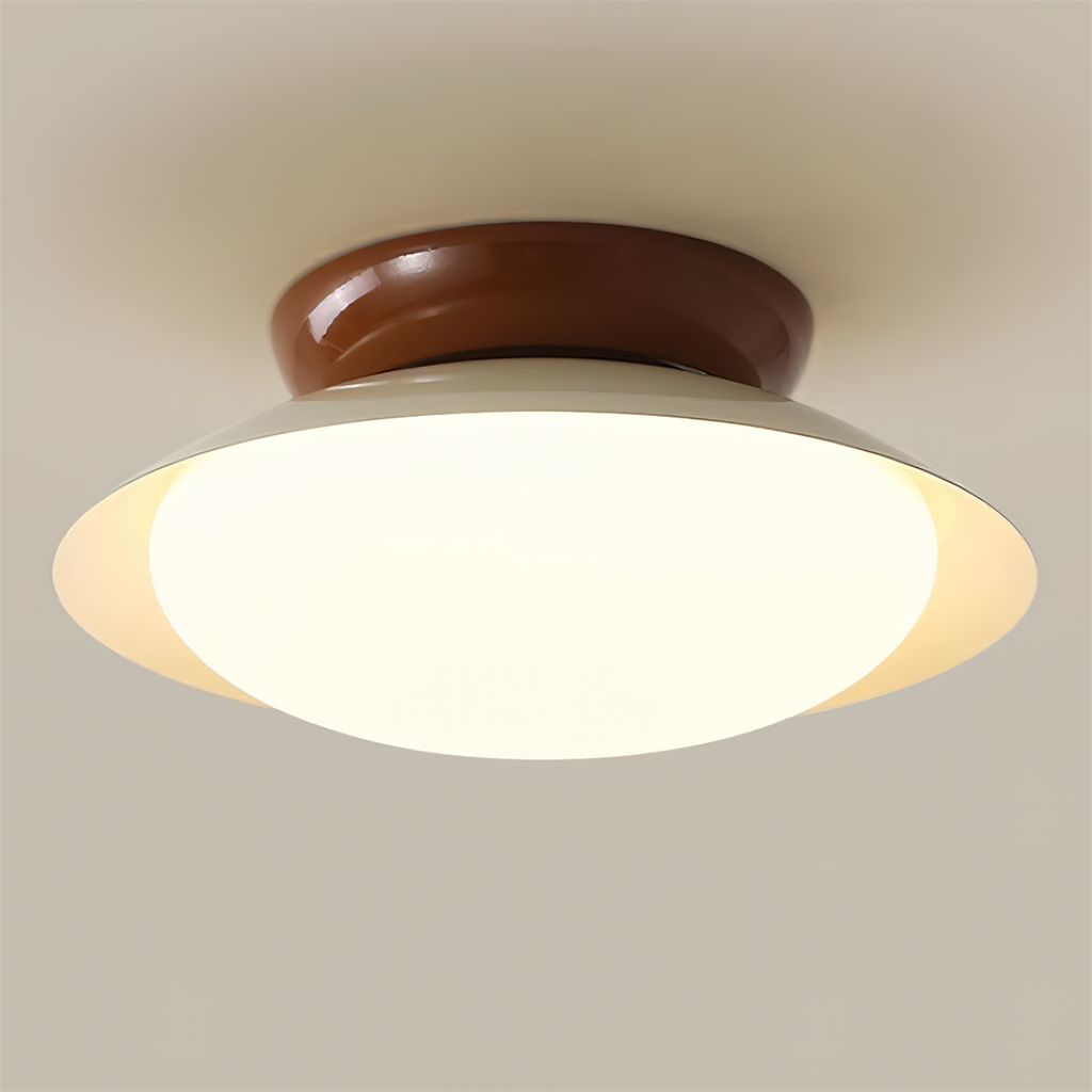 Plafonnier en forme de bol Aurora — luminaire rétro bicolore