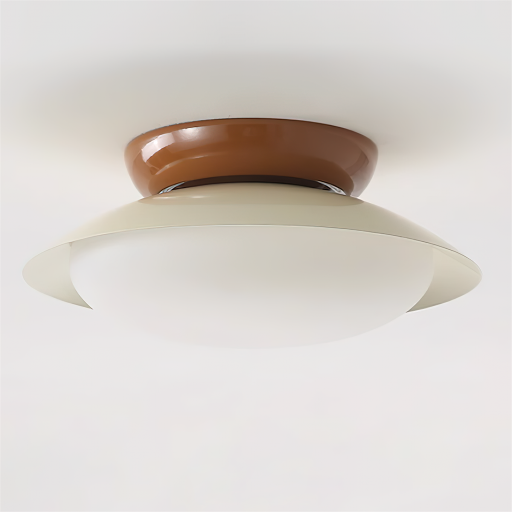 Plafonnier en forme de bol Aurora — luminaire rétro bicolore