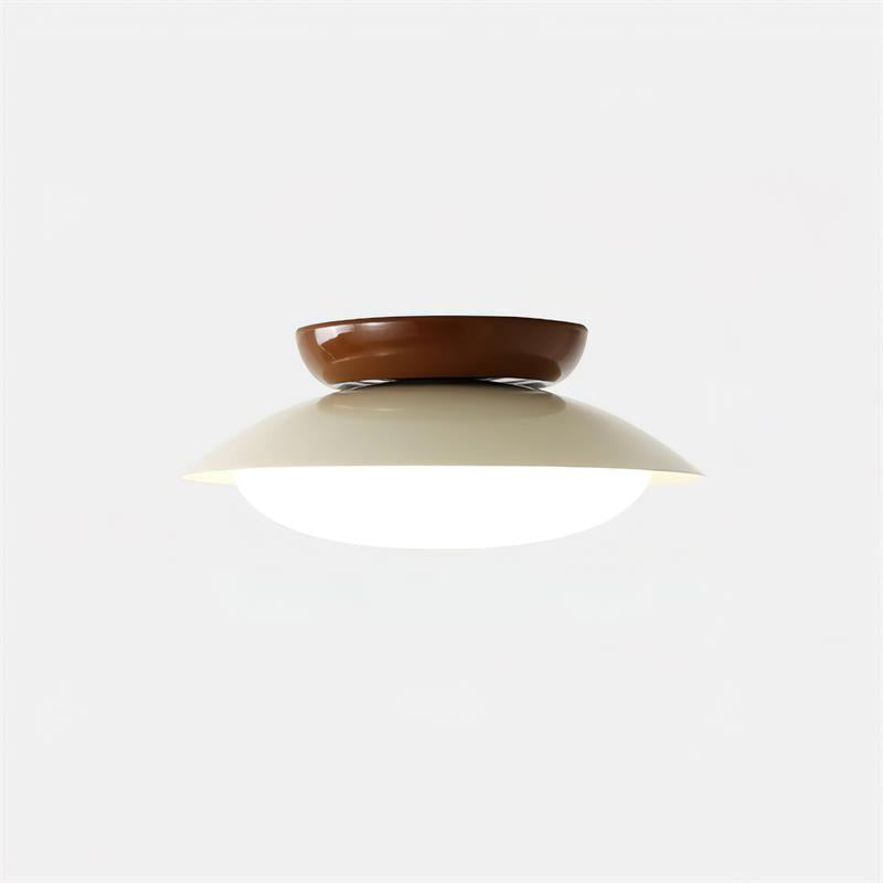 Plafonnier en forme de bol Aurora — luminaire rétro bicolore