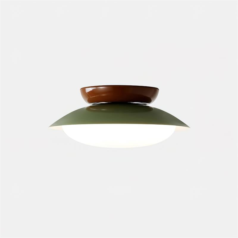 Plafonnier en forme de bol Aurora — luminaire rétro bicolore