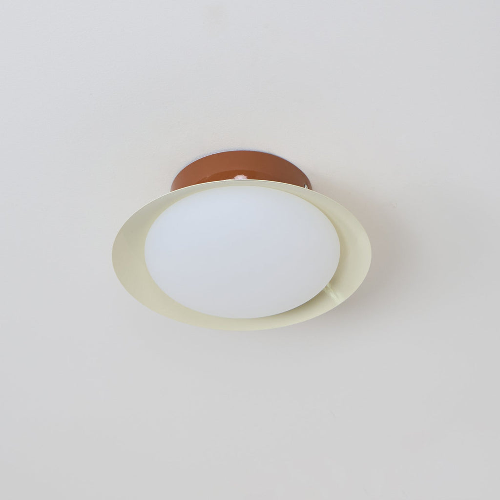Plafonnier en forme de bol Aurora — luminaire rétro bicolore