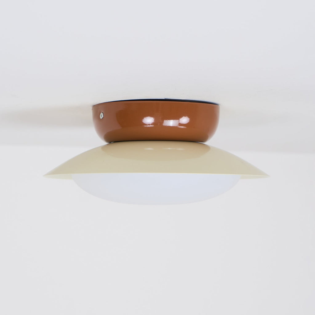 Plafonnier en forme de bol Aurora — luminaire rétro bicolore
