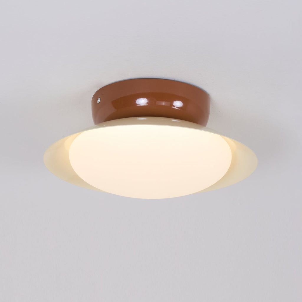 Plafonnier en forme de bol Aurora — luminaire rétro bicolore