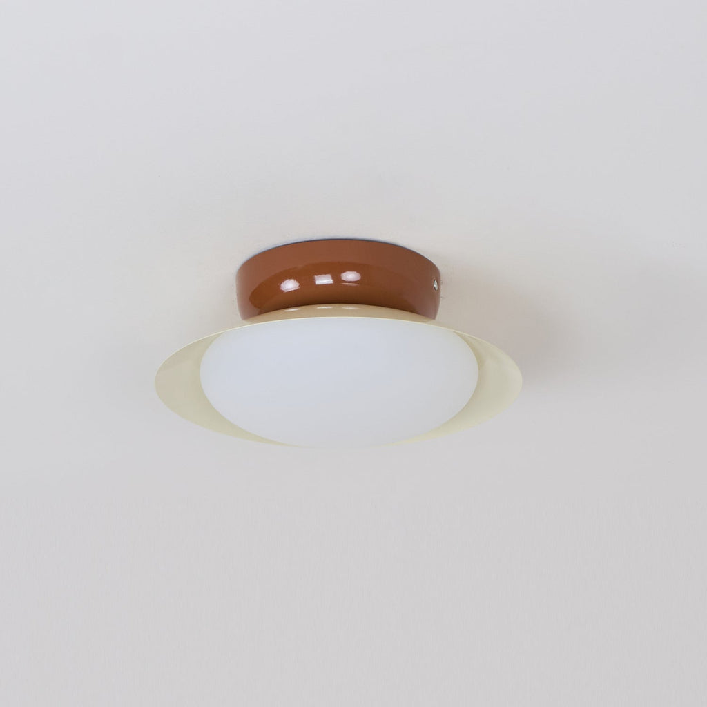 Plafonnier en forme de bol Aurora — luminaire rétro bicolore
