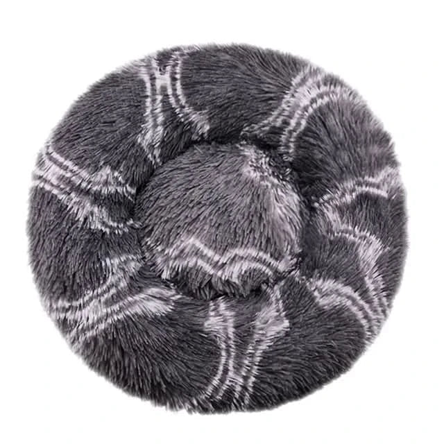 Calming Dog Bed With Plush Cushioning And Thick Bolster Edges