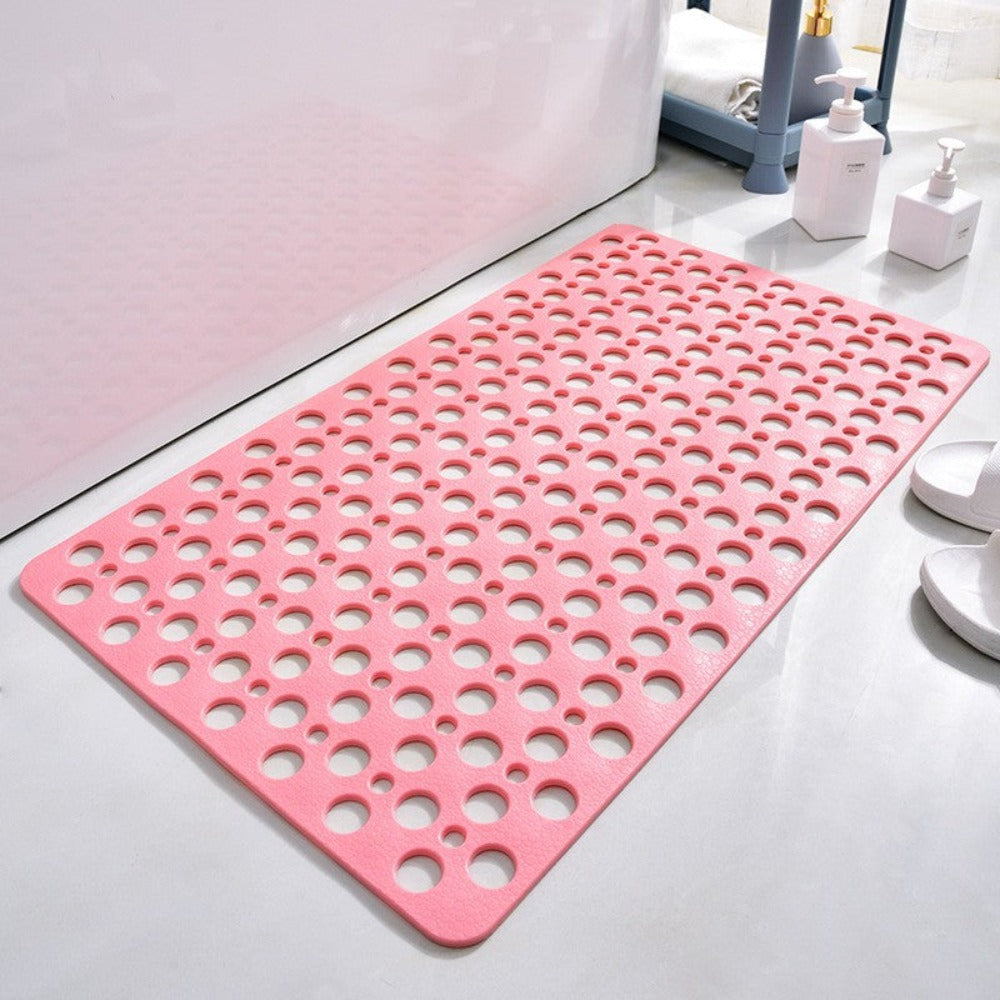 Anti-Slip Shower Safety Mat — Quick Drain Texture And Strong Suction Base